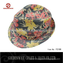 New arrival beautiful fedora hat with flower